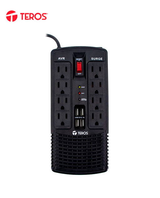 ESTABILIZADOR DE VOLTAJE TEROS TE-7180 AVR1200VA / 600W 184-276 VAC