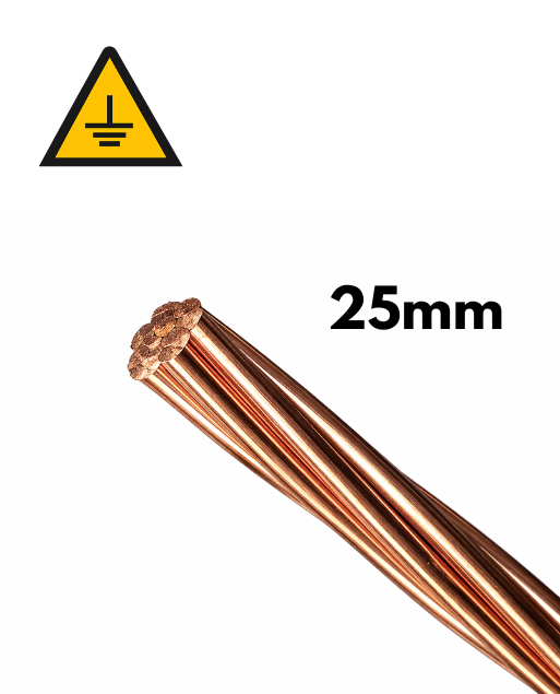 CABLE DE COBRE DESNUDO DE 25MM²