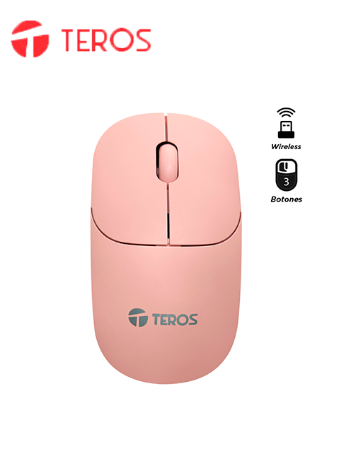 MOUSE OPTICO INALAMBRICO TEROS TE-1218S, 1000 DPI, RECEPTOR USB, 3 BOTONES