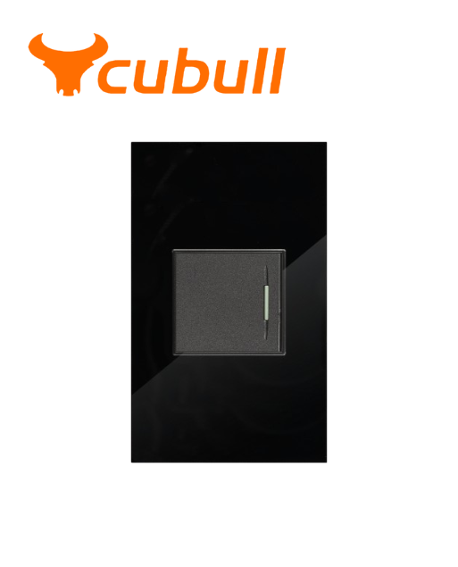 INTERRUPTOR SIMPLE EMPOTRADO NEGRO MODELO ESPEJO B2-005 CUBULL