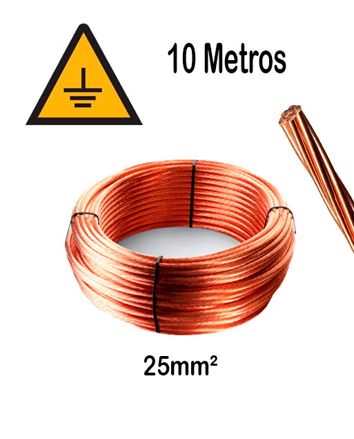 CABLE DESNUDO DE COBRE DE 25MM² x 10 Metros